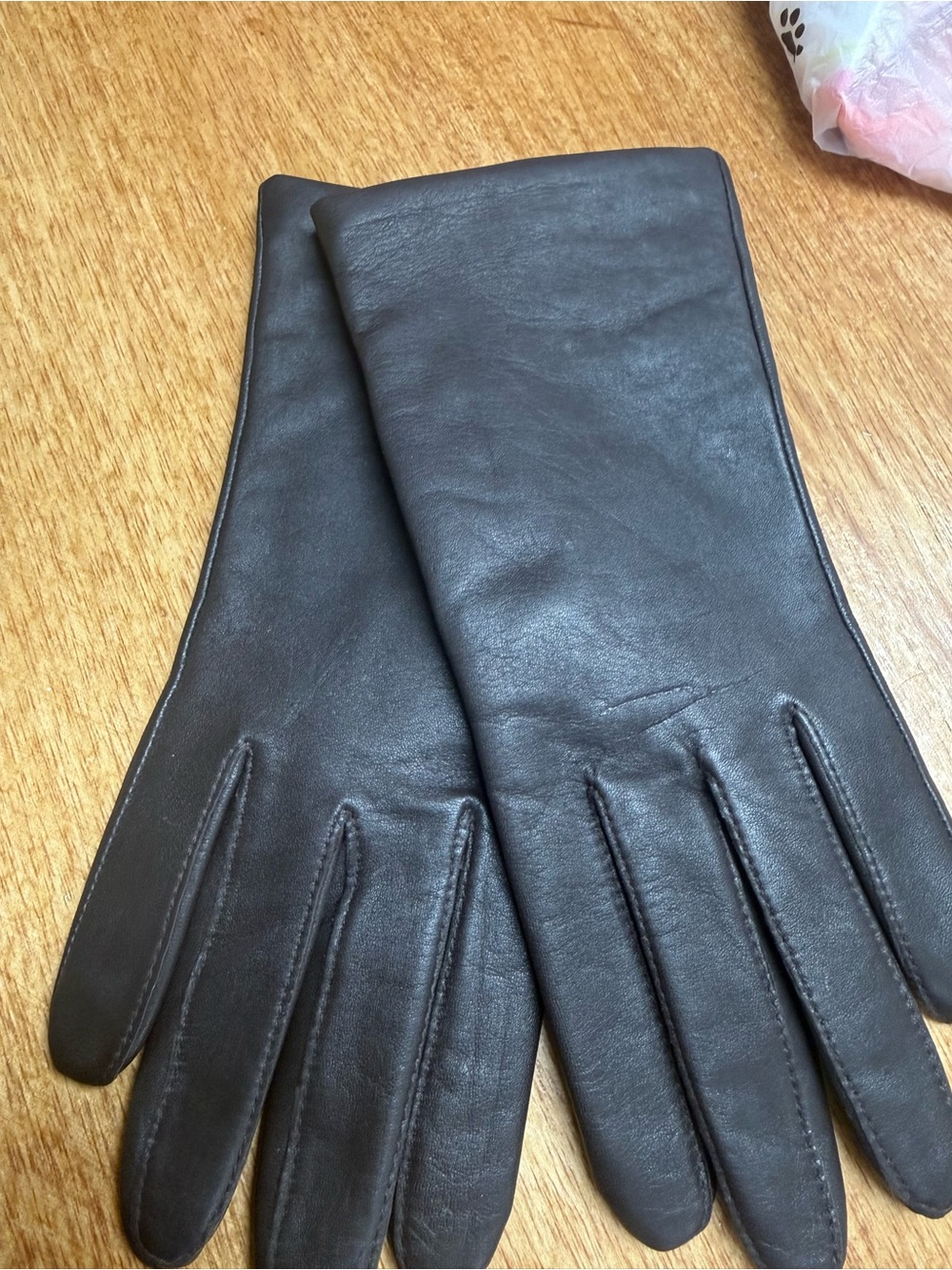Women's Classic Brown Leather Gloves - Unbranded